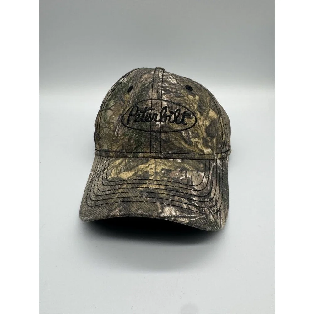 Peterbilt Motors Camo Hat Dri Ducks Camouflage Trucker Hunting Cap Adjustable